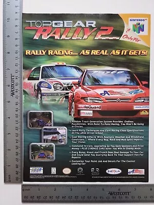 Top Gear Rally 2 Nintendo 64 N64 Original Print Ad / Poster Game Gift Art • $25