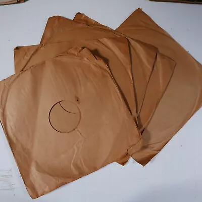 5X 12  Brown Paper Record Sleeve For 78rpm Discs  Fair • $16.16