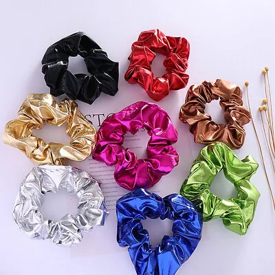 1pc Random Color Metallic Hair Scrunchies Hairband Girls' Hair Accessories Gift • $0.72