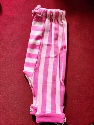 Baby Girls Pink Striped Jogging Bottoms Piccalilly Age 18-24 Months BNWT • £3