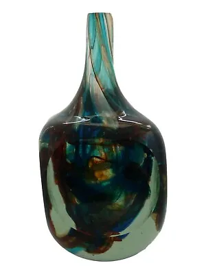 £149.99 • Buy MDINA Glass Cube Vase 7 1/2  Tall 1978 Tiger Pattern