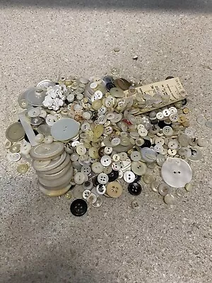 Large Lot Of Vintage Buttons Mother Of Pearl Shell • $15