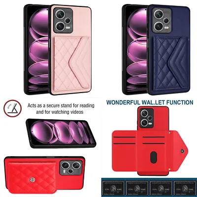 Case For Xiaomi Note 12 K60 Embossed Card Case PU Leather Flip Case Phone Cover • £7.19