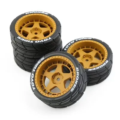 1:10 RC Drift Car Wheel Rim Hub Tire Tyres Kit For HPI KYOSHO Tamiya TT02 XV01 • $25.98