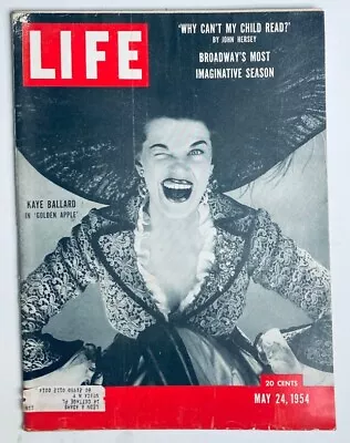 VTG Life Magazine May 24 1954 Vol 36 No. 21 Kaye Ballard And Missile Man's Magic • $17.95