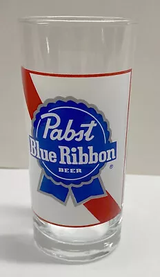 Vintage Pabst Blue Ribbon Beer Glass - 5 1/4  Tall X 2 1/2  Across • $9.99