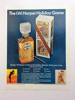 1967 I. W. Harper Bourbon Tareyton 100s Cigarettes Vintage Print Ads • $10.50