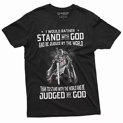 Men's God Jesus T-shirt Stand By God Tee Shirt Jesus Christian Inspirational Tee • $18.32