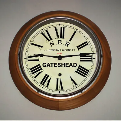 NER North Eastern Railway Style Wooden Clock Gateshead Station Replica. • £65