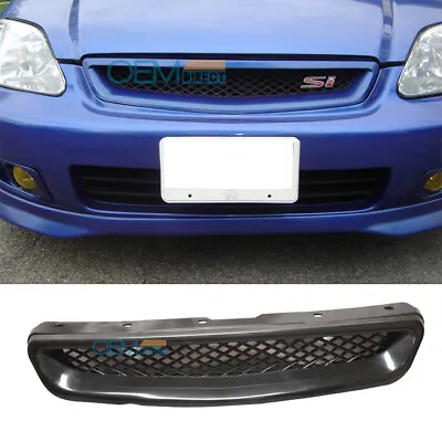 Fits 99-00 Honda Civic EK T-R Style Front Bumper Mesh Hood Grill Grille ABS • $19.99