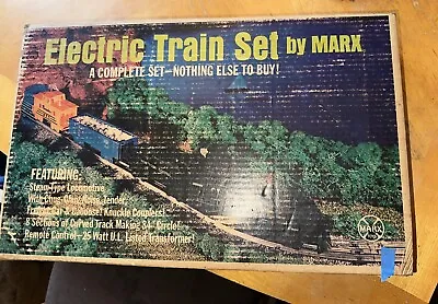 VTG Electric Train Set Marx 4205 Locomotive Remote Curved Track NYC O Guage • $49