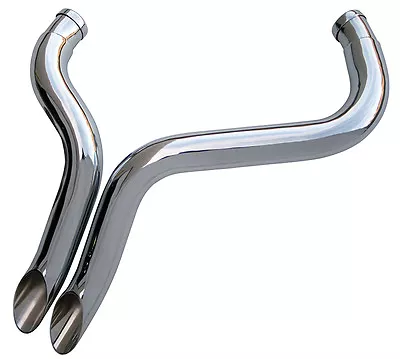 Chrome 2  LAF Short Shots Exhaust W/ Flange Kit Harley Chopper Bobber Sportster • $113.04