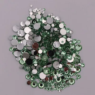 Resin Non Hot Fix Rhinestones Flat Back Gem Plastic Crystals Trimming For Crafts • $2.90