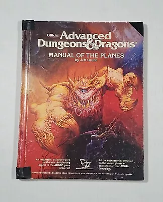 Advanced Dungeons & Dragons Jeff Grubb 1st Ed Manual Of The Planes 1987 • $120.95