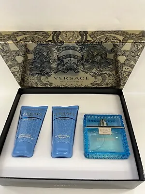 Versace Eau Fraiche 3 Pieces Gift Set For Men: 1.7oz Spray Shower Gel Balm • $59.90