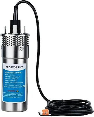£118 • Buy 12V DC Stainless Solar Powered Submersible Water Well Pump For Garden Farm Pond