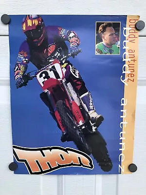 Vintage Thor Racing Motorcycle Motocross Buddy Antune Poster 11”x14” • $15