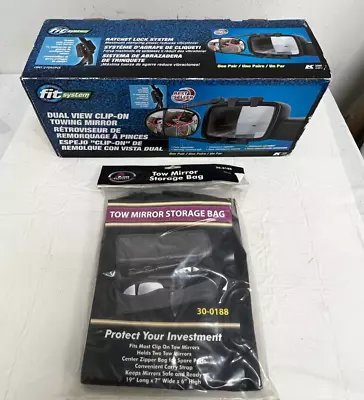 NEW Fit System Dual View Clip-on Towing Mirror K Source 3990 & Storage Bag • $49.99