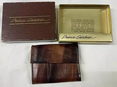 Vintage Prince Gardner  Key Wallet 8 Fob Holder Brown Leather Case New In Box • $11.99