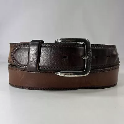 Columbia Stretched Very Worn Brown Leather Work Belt - Men's Size 40/100 • $11.20