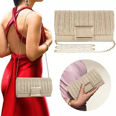 Women Evening Clutch Bag Designer Sparkling Handbag For Wedding Cocktail Party  • $17.09