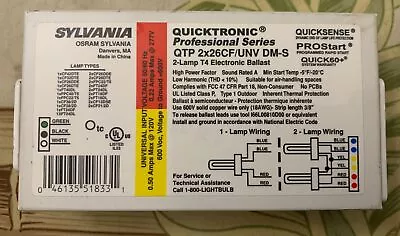 Sylvania Quicktronic Professional Series QTP 2x26CF/UNV DM-S • $9.99