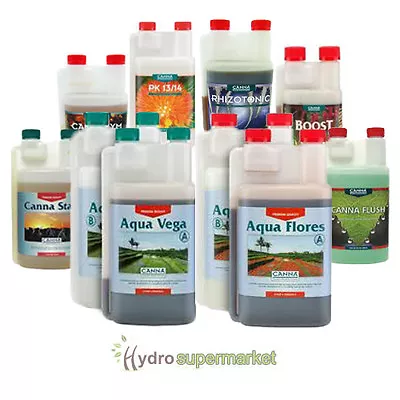 £89.95 • Buy Canna Aqua Vega, Flores & Additives Boost Pk Rhizotonic Cannazym Flush Pack 1   