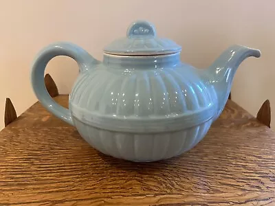 Antique Vintage Hall China Victorian Light Blue Murphy Teapot • $35