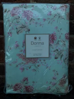 Dorma  Vintage Chelsea  Lined Green/pink Pencil Pleat Curtains 66 X 72 + Tieback • £70