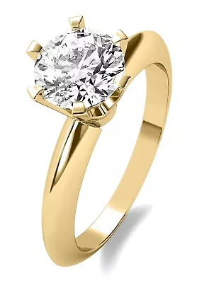 Natural Mined Solitaire .75 Carat I VS1 Round Cut Diamond Engagement Ring 14k • $2150