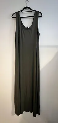 Dorothy Perkins Tall Women’s Khaki Green Vest Maxi Dress VGC XL • £18.99