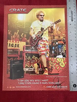Sammy Hager For Crate Blue Voodoo Amps 2004 Print Ad - Great To Frame! • $6.95