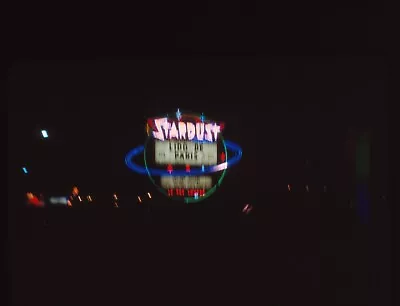 Vintage 35mm Slide 1959 Las Vegas Nevada Stardust Casino Sign Lighted Night • $10