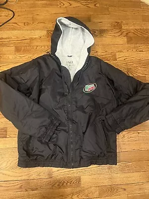 Mountain Dew Men Black Zipper Hooded Nylon Jacket XL Gear For Sports The Victory • $65