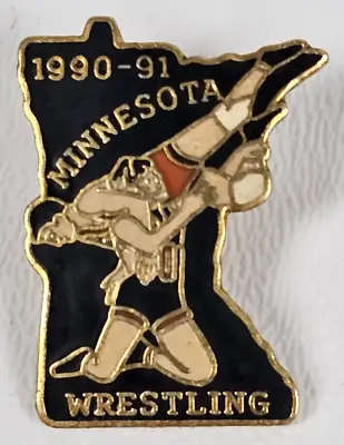 Vintage Minnesota Wrestling 1990-91 1991 Pin Pinback Button Tac Back • $17.99