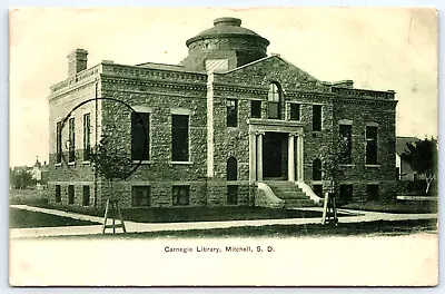 Postcard Carnegie Library Mitchell South Dakota Posted 1905 • $7.50