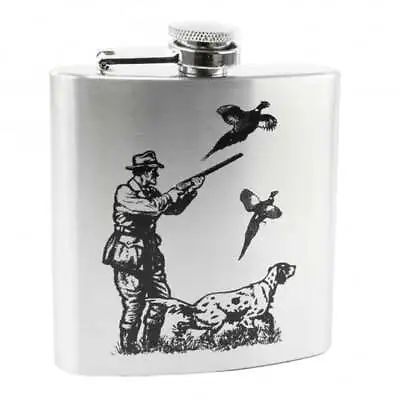 Country Scene 6oz Stainless Steel Hipflask Fishing/Pheasant/Shooting/Horses • £9.95