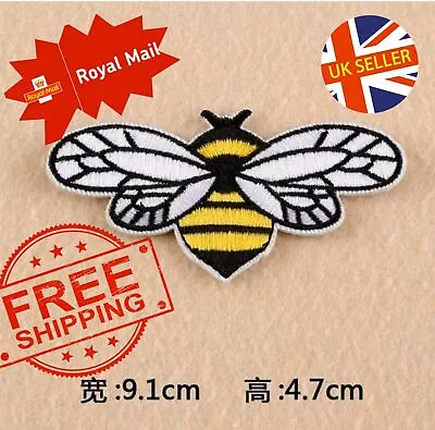 Bumblebee Embroidered Iron Or Sew On Patch Badge City Manchester • £2.75