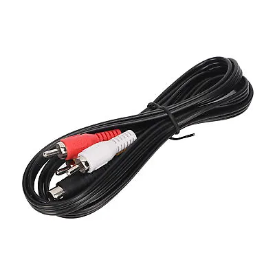 MINI DIN 4PIN To 3RCA Cable Professional 4 Pin Mini Din S Video To 3 Cab NDE • £5