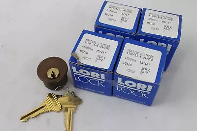 4 NEW Lori Lock Mortise Cylinder Lot Length 15/16  US10B W/ Keys SCH C KA/2 • $29.99