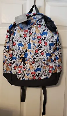 NWT Disney Store Mickey Mouse Backpack School Adult Minnie Goofy Donald Pluto • $19