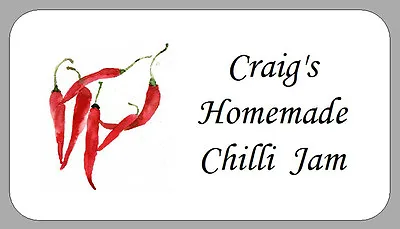 X65 Mini Chilli Jam Stickers Small Labels For Homemade Hot Spicy Chutney Jelly • £2.70