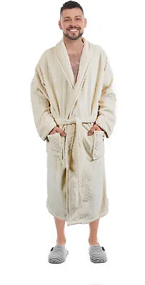 Tirrinia Men Super Soft Warm Microfiber Fleece Plush Bathrobe Spa Robe With • $19.99