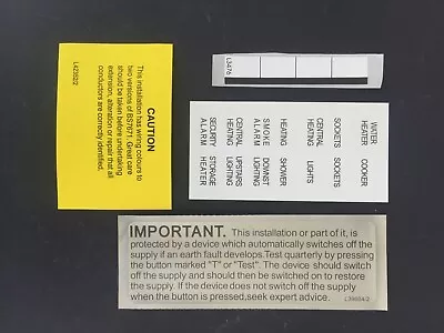 £5.95 • Buy Wylex Consumer Unit Labels - New