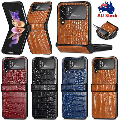 For Samsung Galaxy Z Flip4 / Z Flip3 5G Case Shockproof Leather Folding Cover • $12.39