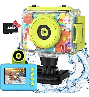 £24.99 • Buy Kids Waterproof Camera Digital Underwater 20MP 180 Rotatable Action Photo Video