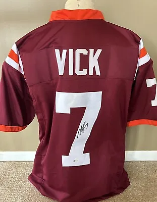 Michael Vick Signed Virginia Tech Hokies Jersey Beckett Witness Coa • $109.95