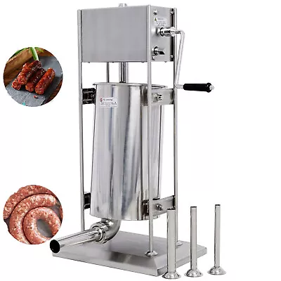 32 Lb. Vertical Manual Commercial Sausage 4 Stuffer With Stainless Steel Funnels • $387.36