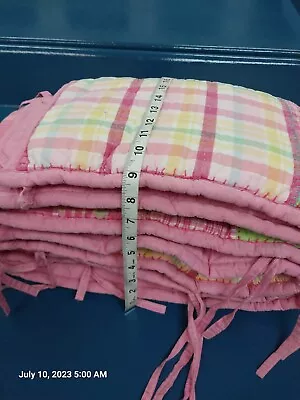 Pottery Barn Kids Grip Bedding Pink Plaid Patch Work 152  X 9  • £33.75