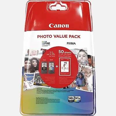 Genuine Canon PG-540XL/PG-540 CL-541XL/ 541 Ink Cartridges For PIXMA MG3550 LOT • £51.58